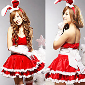 Lovely Lace Bow En Purfle Bunny Girl Kostuums (5 stuks)