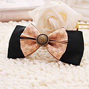 Handmade Black and Coffee Satin 10cm Bow Classic Lolita Headdress