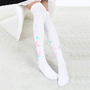 Pegasus White Star Algodão Doce Lolita Meias