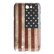 Estilo Retro Nacional dos EUA Caso bandeira padrão rígido para Samsung Galaxy Nota 2 N7100