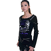 Printed Skeleton Demon Cotton Punk Lolita T-shirt