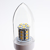 E27 5W 27x5050 SMD 450-500LM 3000-3500K Warm White Light LED Candle Bulb (220V)