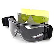 X800 in PVC nero Venti Occhiali resistenti con 3 paia di lenti
