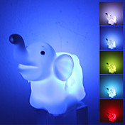 Adorável elefante estilo colorido luz da lâmpada LED Night (3xLR44)