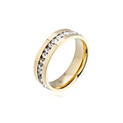 Shining Stainless Steel Crystals Ring