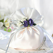 Satin Favor Bag With Rhinestone - Set of 6 (More Colors)