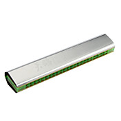 Swan - (SW24E-1) 24 Hole Copper Reed Plate Octave &Echo Harmonica with Plastic Box (Stainless Steel Cover Plate)
