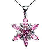 Smukke 925 Sølv med cubic zirconia Plating Platinum Dame halskæde