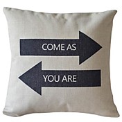 venha como você é algodão / linho fronha decorativo