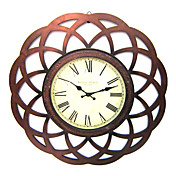 Antique Floral Metalen Wandklok 24 "
