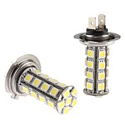 H7 5W 30x5050 SMD White LED Bulb for Car Headlight Fog Light (12V, 2-Pack)
