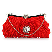 Shining Satin with Crystal Evening Handbag/Clutches(More Colors)