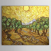 håndmalt oljemaleri av van Gogh med utstrakte ramme