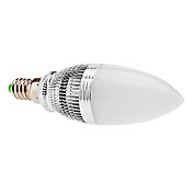 Dimmable E14 3W 240-270LM 6000-6500K Natural White Light White Cover LED Candle Bulb (85-265V)