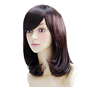 Capless Medium Brown Curly High Quality Synthetic Japanese Kanekalon Wigs