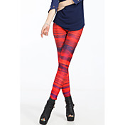 donne sottile striscia di contrasto legging colore