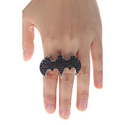 Estilo Negro anillo de la forma del palo punky de la vendimia