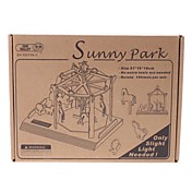 Fai da te Solar Energy Power Auto-assemblato in legno Merry-Go-Round Kit