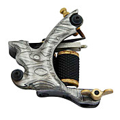 Damascus Steel 10-wrap Coil Tattoo Machine Gun Shader