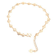 Four-leaf Clover Gold-plated Anklet