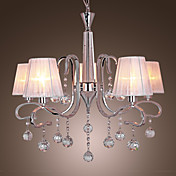 candelabros de cristal modernos con 5 luces blancas