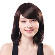 Capless Medium Brown Curly 100% Human Hair Wigs