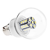 B22 5W 27x5050 SMD 380-400LM 6000-6500K Natural White Light LED Ball Bulb (110V/220V)