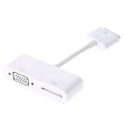 2-1 Puerto VGA a 30-Pin Adaptador AV digital para iPod iPad, iPhone y iPod