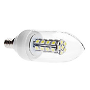 E14 6W 30x5050 SMD 420-450LM 6000-6500K Natural White Light LED Candle Bulb (85-265V)