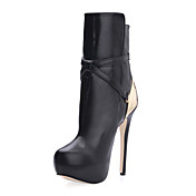 Fashion Leatherette Stiletto Heel Ankle Boots With Buckle Party / Evening Shoes