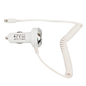Lightning Car Charger with Coiled Cable for iPhone 5,iPods (1A Output)