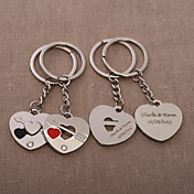 personalizzati portachiavi cuore - una freccia da indossare cuore (set di 4 coppie)