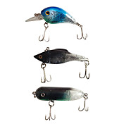 Floating / Sinking scuro colore luminoso Plastic Pack Lure Pesca (3 pezzi)
