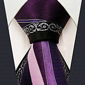 Cravatta di seta viola uomo