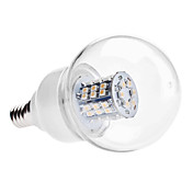 E14 3.5W 48x3528 SMD 230-250LM 3000-3500K Warm White Light LED Ball Bulb (110V/220V)