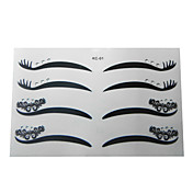 4 paires Cat Charm Autocollants Fard à paupières Eyeliner