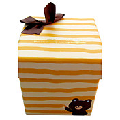 Stripe encantadora caja de regalo con la cinta del Bowknot