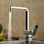 Chrom Küchenarmatur mit Farbwechsel LED-Licht