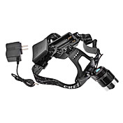 6502 3-mode cree XM-L T6 LED oplaadbare koplamp (10w, 1000LM, 2x18650)
