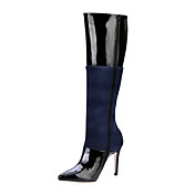 Patent Leather Stiletto Heel Knee High Boots With Split Joint Party / Evening Shoes