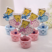 Lovely Bear Placecard Holders - Set of 6 (Mixed Color)