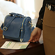 Dame kontrast Color PU Leather Satchel / crossbody Bag (24 * 14 * 21cm)