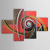 Peints à la main peinture à l'huile abstraite Set de 4 1302-AB0305