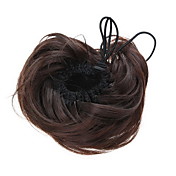 Dark Brown Hair Bun Wig Synthetic Hairpiece Extension