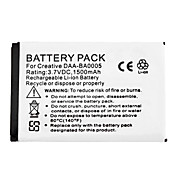 3.7V 1500mAh Li-ion Rechargeable Battery for Creative Zen Micro MicroPhoto DAA-BA0005