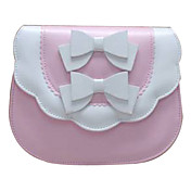 Handmade Weiß Wavy Trim PU Leder Sweet Lolita Bag mit Bögen