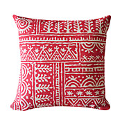 Árvore país e floral de algodão / linho fronha decorativa