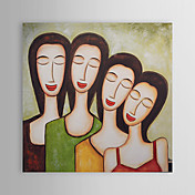 Dipinti a mano persone pittura ad olio con telaio allungato 24 "x 24"