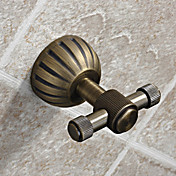 Eenvoudige Dual Einde Antiek Messing Robe Hook