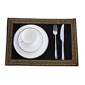 Set Of 4 Embroidered Golden Color Placemats